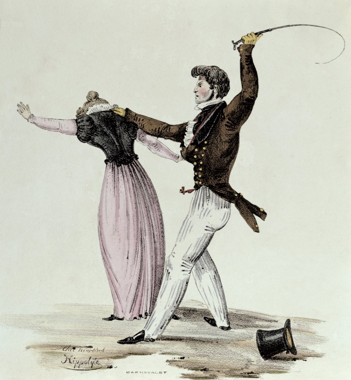 ओन्स वाइफ द्वारा प्यार करने की कला, c.1825 द्वारा Hippolyte