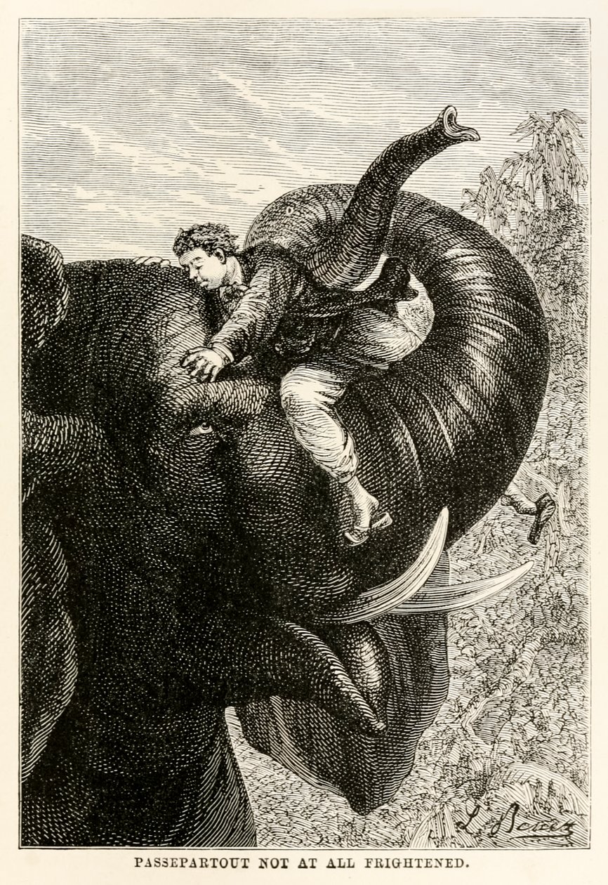 जूसे वर्ने (1828-1905), 1873 द्वारा अस्सी के दिनों में दुनिया भर से नहीं, पासेरपार्ट द्वारा बेनेट के बाद हिप्पोलाइट लियोन