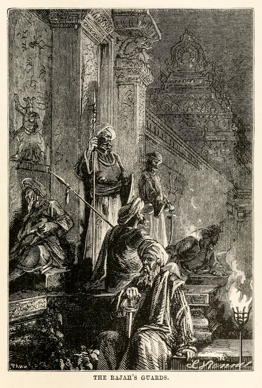 जूल्स वर्ने (1828-1905) द्वारा अस्सी के दिनों में दुनिया भर के राजहार्ड गार्ड, एडोल्फ फ्रैंकोइस पैनमेकर (1822-1900), 1873 द्वारा उत्कीर्ण द्वारा बेनेट के बाद हिप्पोलाइट लियोन