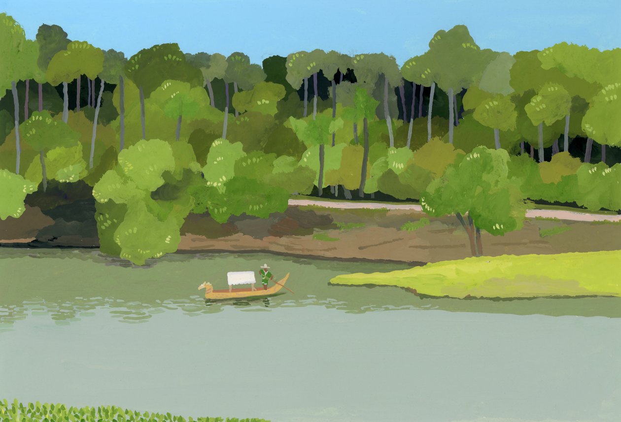 Siem Reap River, Angkor Thom,2016， द्वारा हिरोयुकी इज़ुत्सु