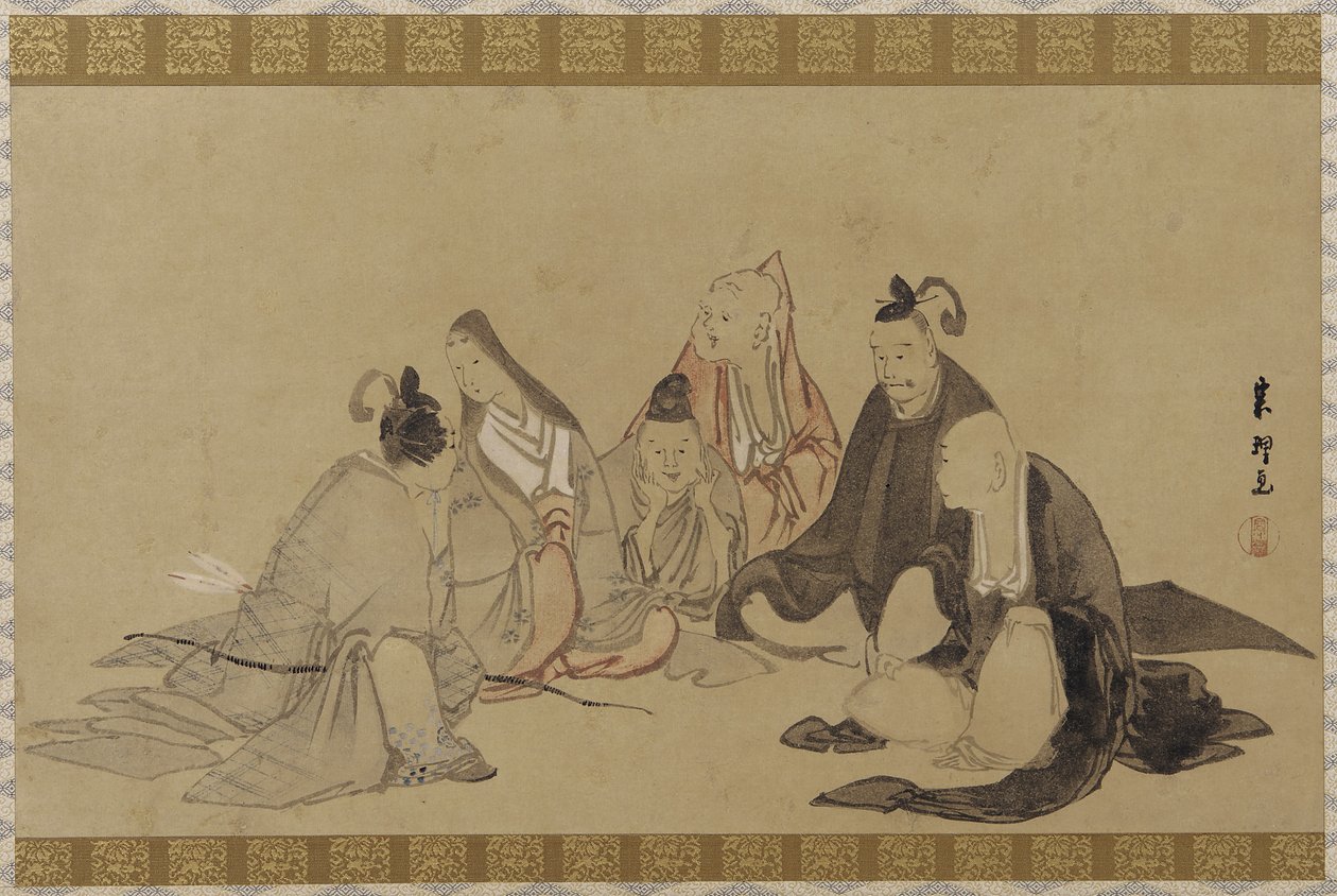 छह अमर कवि, ईदो अवधि (कागज पर स्याही और रंग) द्वारा हशिकावा सोरी