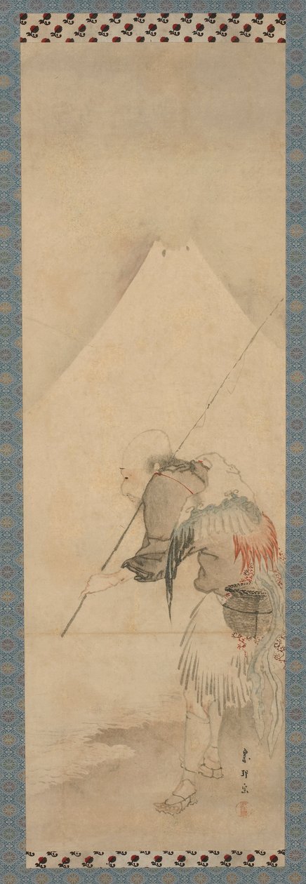 मछुआरे हाकुरियो और माउंट फ़ूजी, ईदो काल, 1770-1820। द्वारा हशिकावा सोरी