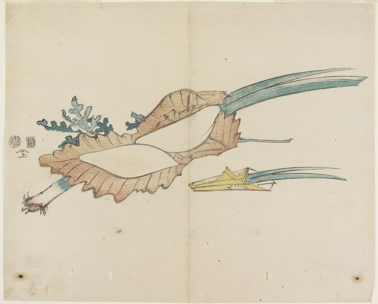 (राइस केक एंड आइरिस लीव्स फॉर द बॉयज फेटिवल), 1841 द्वारा Hogyoku