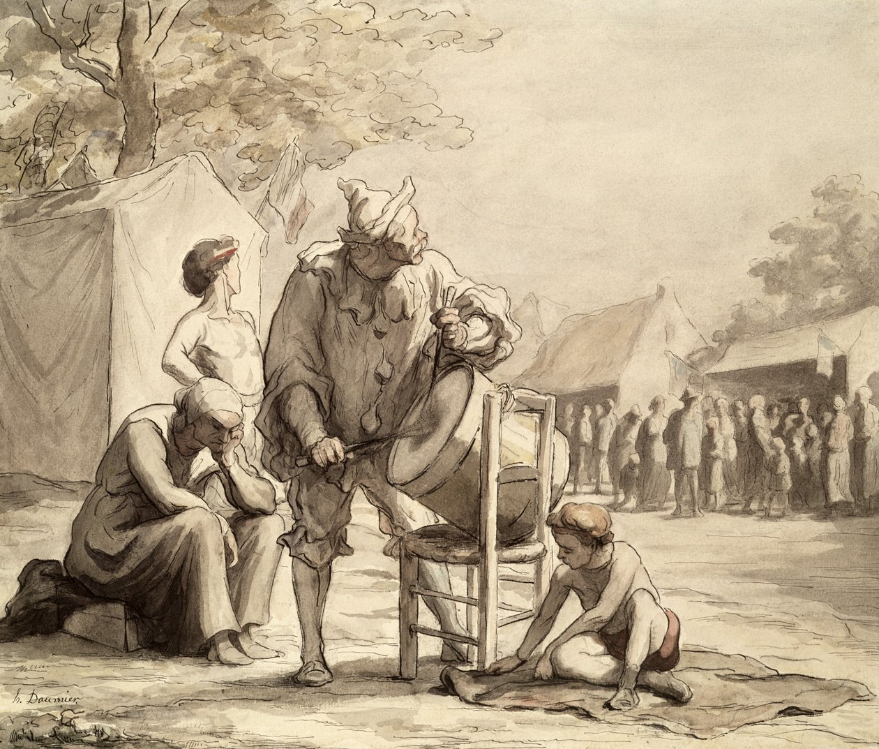 फेयर में एक्रोबेट्स c.1865-69 द्वारा होनोरे ड्यूमियर