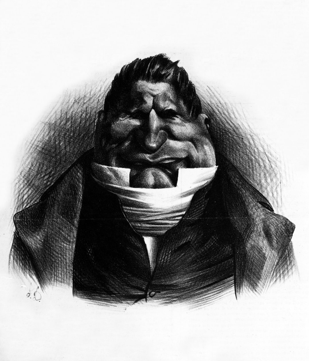 पॉट-डी-नाज़, 2 मई, 1833 को &39;ले चिवारी&39; से कैरिकेचर द्वारा होनोरे ड्यूमियर