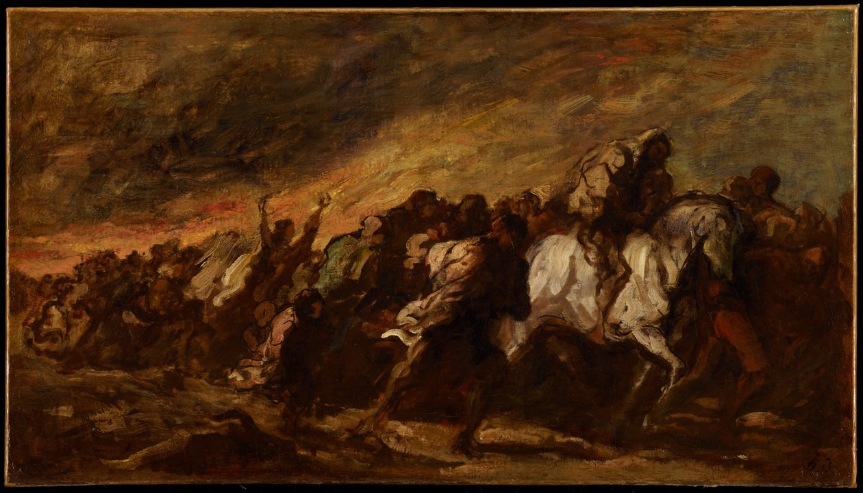 भगोड़ों, c.1868 द्वारा होनोरे ड्यूमियर