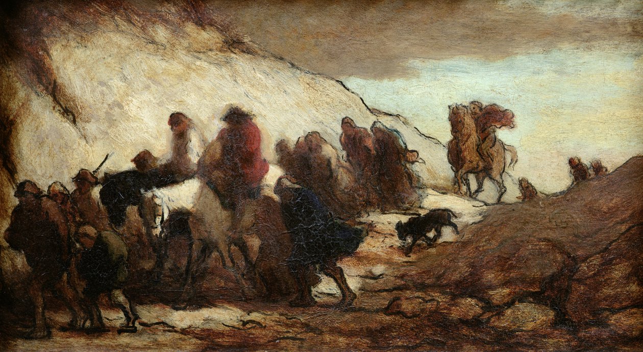 द फ्यूगिटिव्स या द इमिग्रेंट्स, c.1849-50 द्वारा होनोरे ड्यूमियर