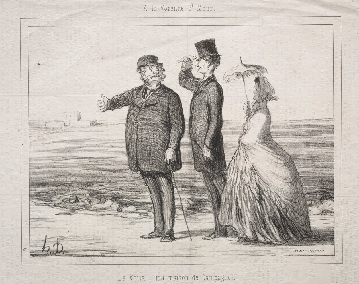 Varenne-Saint-Maur: निहारना! यहाँ यह है, देश में मेरा घर !, 1862। द्वारा होनोरे ड्यूमियर