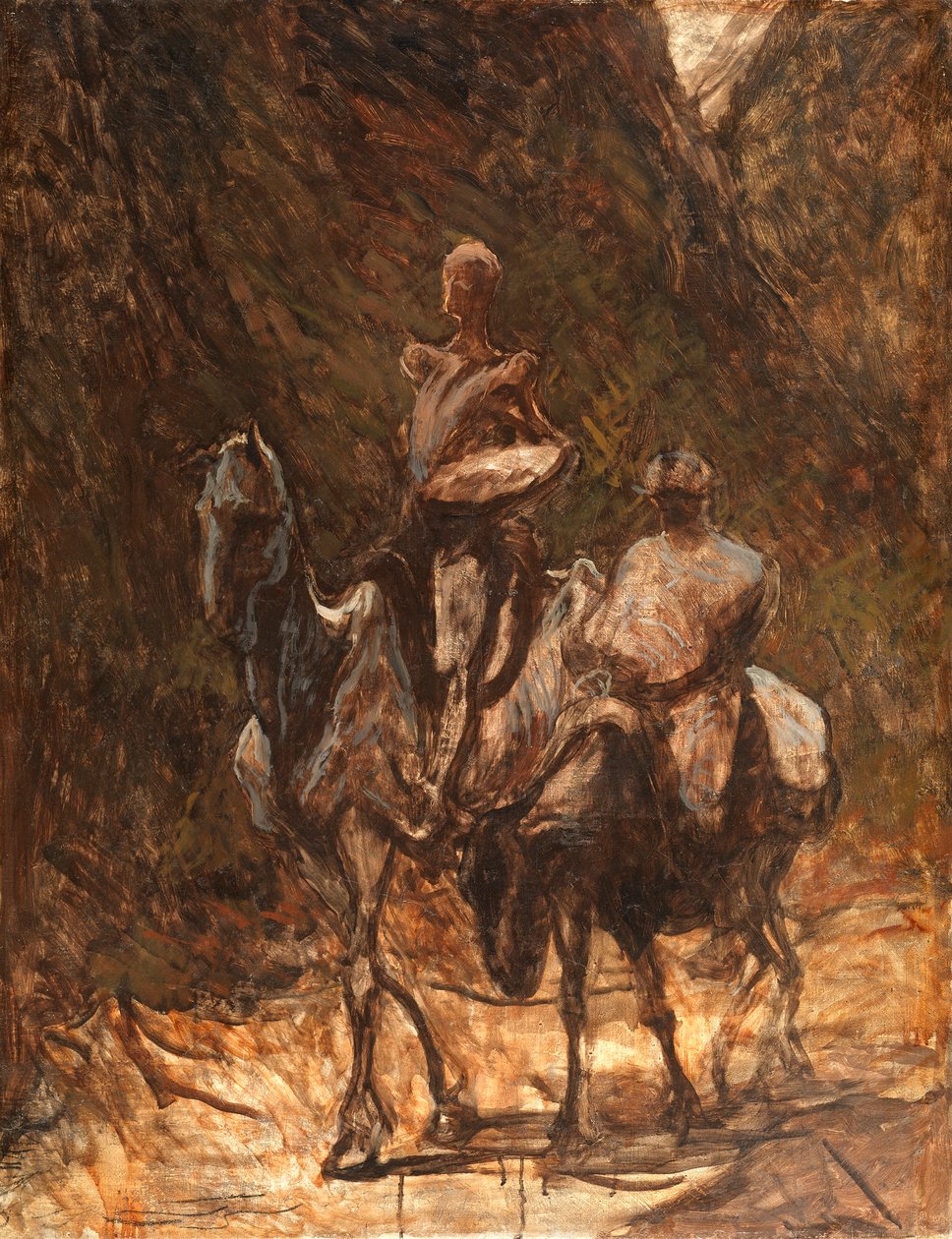 डॉन क्विक्सोट और सांचो पांजा, 1868-1870। द्वारा होनोरे ड्यूमियर