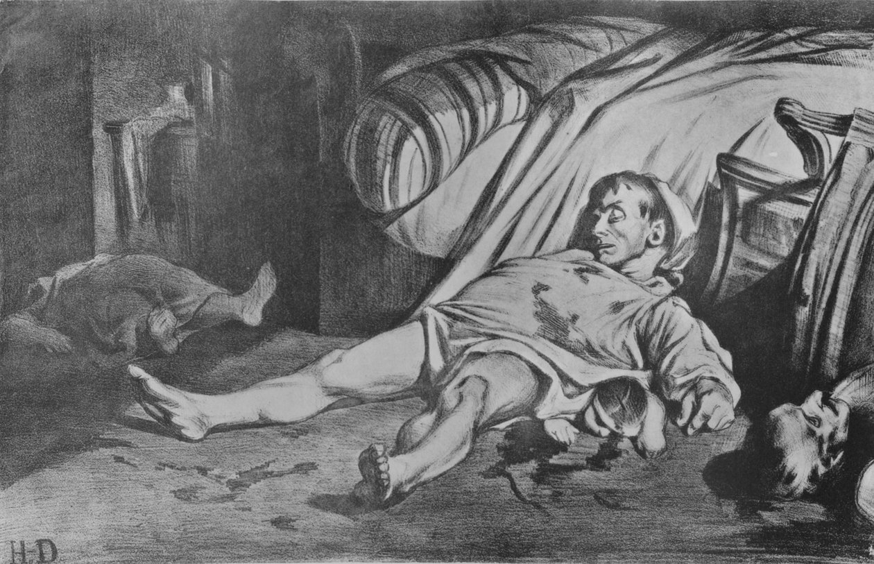 ला रुए ट्रांसनोनियन, 1834 द्वारा होनोरे ड्यूमियर