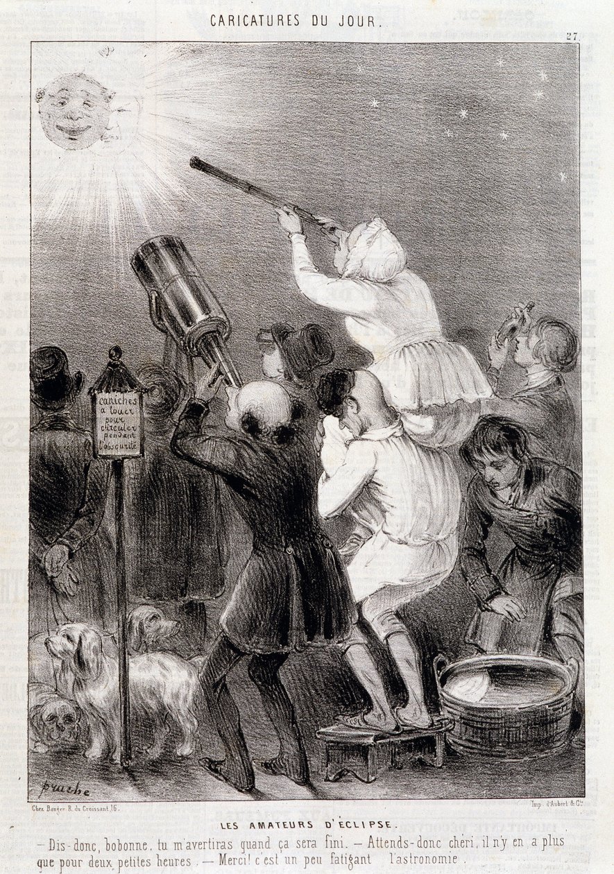 लेस एमेच्योर डी'एक्लिप्स - ड्यूमियर द्वारा उत्कीर्णन, "" चारिवारी""", v.1840 में द्वारा होनोरे ड्यूमियर