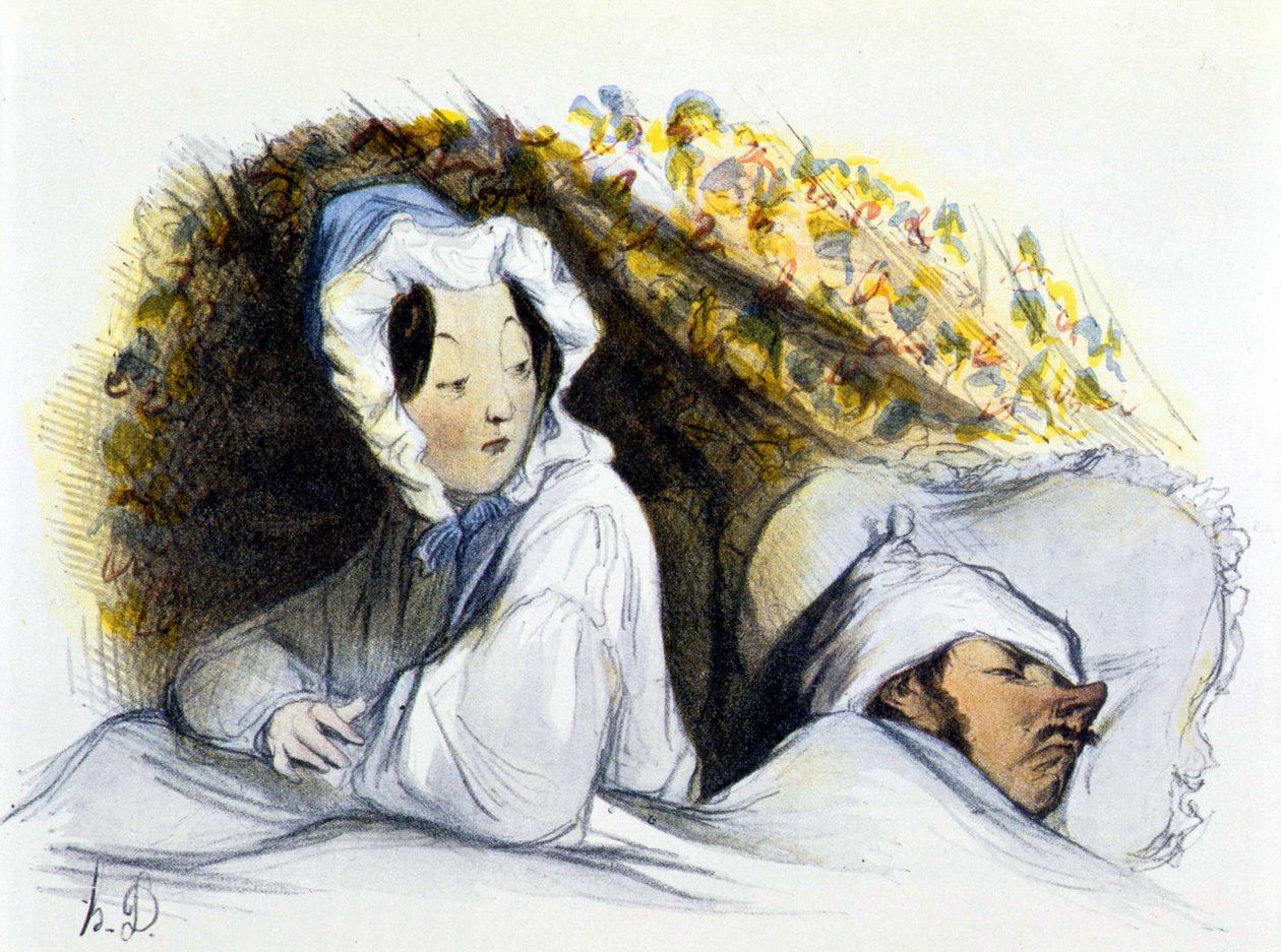 आदमी और औरत बिस्तर में: "" शरारती स्लीपर! जाओ ... "", "" कामुक कला का इतिहास "" एडौर्ड फुच्स, बर्लिन द्वारा द्वारा होनोरे ड्यूमियर