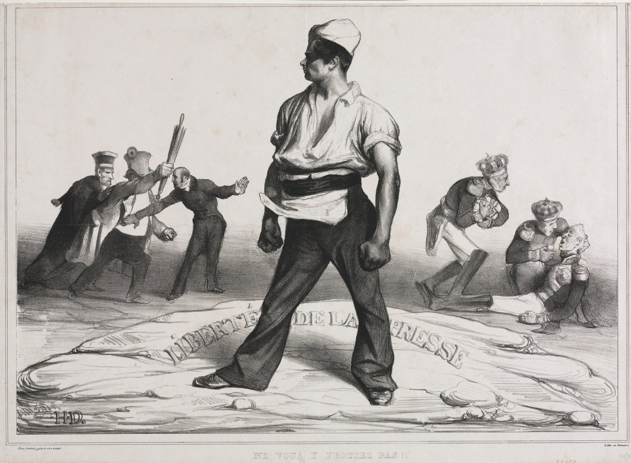 मासिक एसोसिएशन प्लेट 20: इसके साथ ध्यान न दें !, 1834। द्वारा होनोरे ड्यूमियर