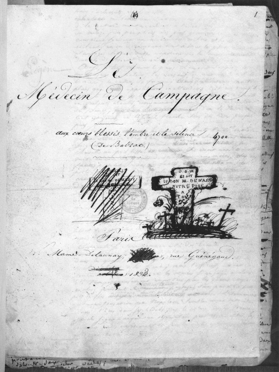 1833 में &39;द कंट्री मेडिसिन&39; का शीर्षक पृष्ठ, पेरिस के मैम डेलौने द्वारा प्रकाशित द्वारा होनोर डी बाल्ज़ाक