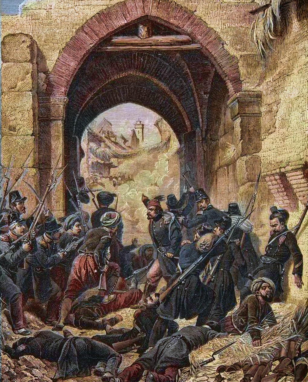 कॉन्स्टेंटाइन अल्जीरिया की 1837 की घेराबंदी - कॉन्स्टेंटाइन पर कब्जा - कॉन्स्टेंटाइन गेट का हमला - 13 अक्टूबर द्वारा होरेस (बाद) वर्नेट