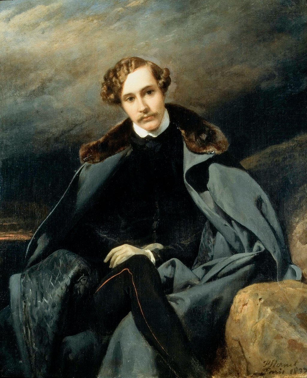 प्रिंस अलेक्जेंडर इवानोविच बैराटिंस्की का पोर्ट्रेट 1815-1879, 1837। द्वारा एमिल जीन होरेस वर्नेट