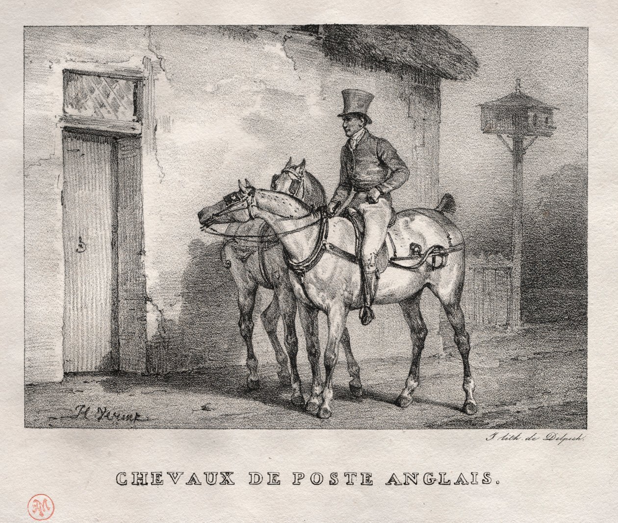 पोस्टल घोड़े, 1823। द्वारा एमिल जीन होरेस वर्नेट