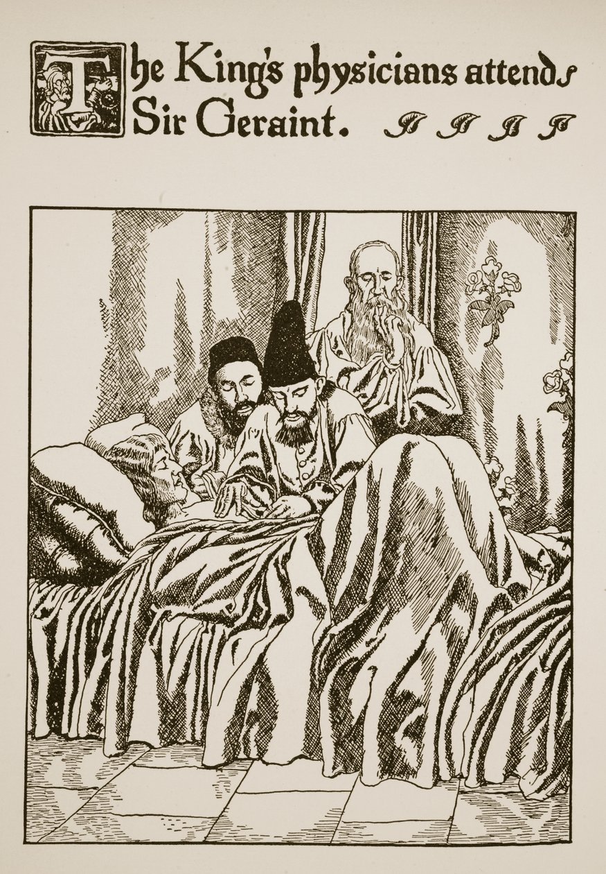 द किंग ऑफ द फिजिशियन, सर गेरेंट, &39;द स्टोरी ऑफ द ग्रिल एंड द पास्टिंग ऑफ आर्थर&39;, 4.110 से चित्र द्वारा हावर्ड पाइल