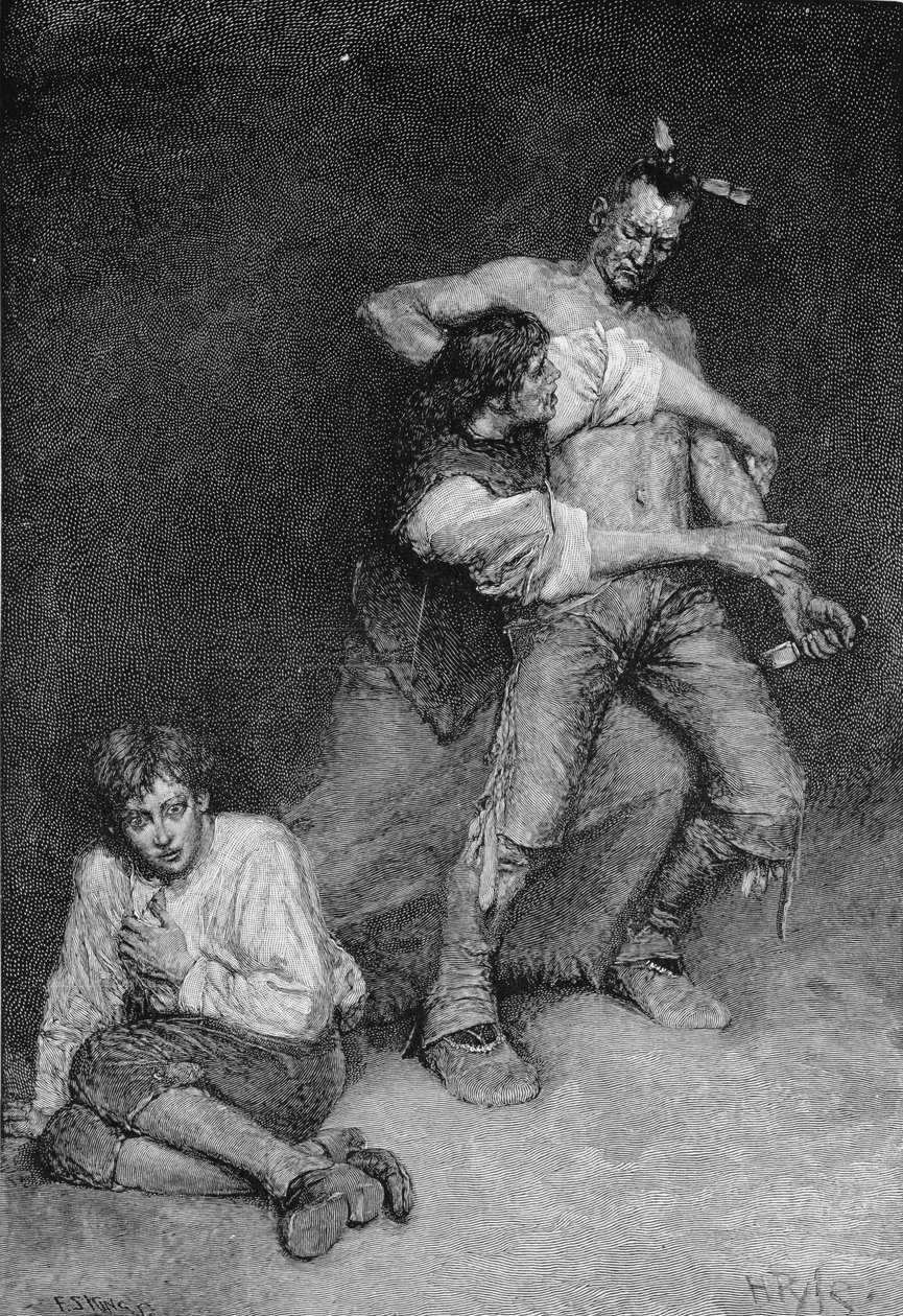 फ्रांसिस स्कॉट किंग द्वारा उत्कीर्ण द वूमन ऑन द फर्नकेली, द वुमन टर्नडली, एडमंड किर्के, पब द्वारा &39;द सदर्न गेटवे टू द एलीगहनीज&39; से चित्रण। हार्पर की पत्रिका में, 1887 द्वारा हावर्ड पाइल