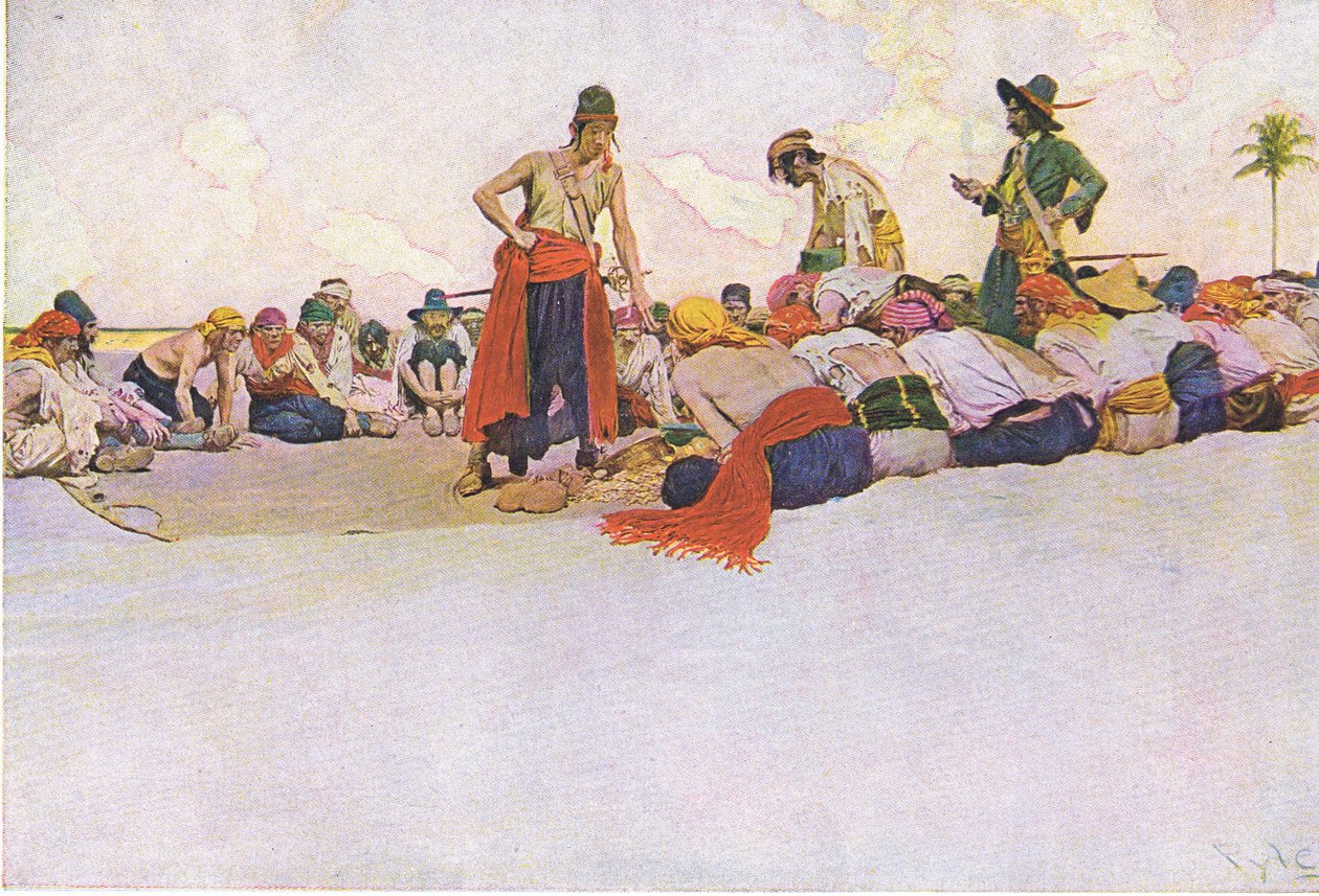 इसलिए हार्पर एंड ब्रोस, 1921 द्वारा प्रकाशित हॉवर्ड पाइल्स बुक ऑफ पाइरेट्स से खजाने को विभाजित किया गया था द्वारा हावर्ड पाइल