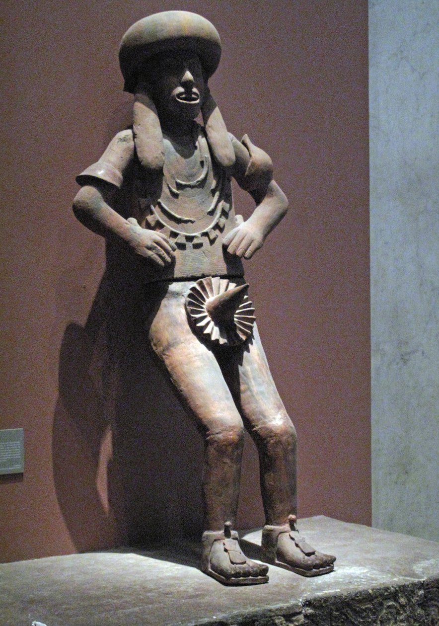 एक पुजारी की मूर्ति, उत्तर शास्त्रीय काल, c.900-c.1521 (टेराकोटा) द्वारा Huaxtec Huaxtec