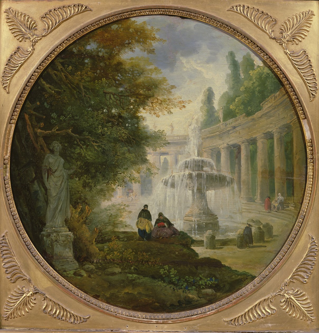 एक पार्क में फव्वारा, c.1762-65 द्वारा ह्यूबर्ट रॉबर्ट