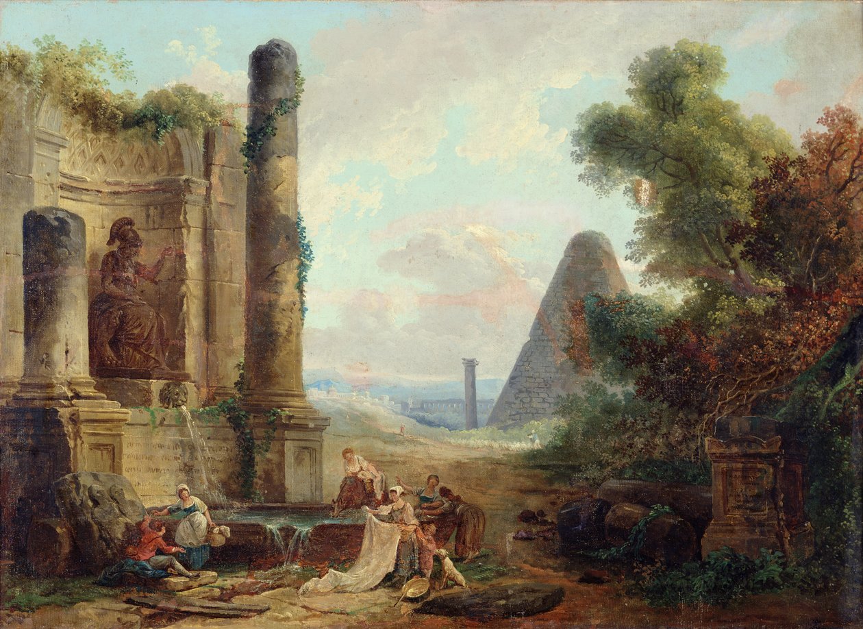 मिनर्वा का रोम, 1772 द्वारा ह्यूबर्ट रॉबर्ट