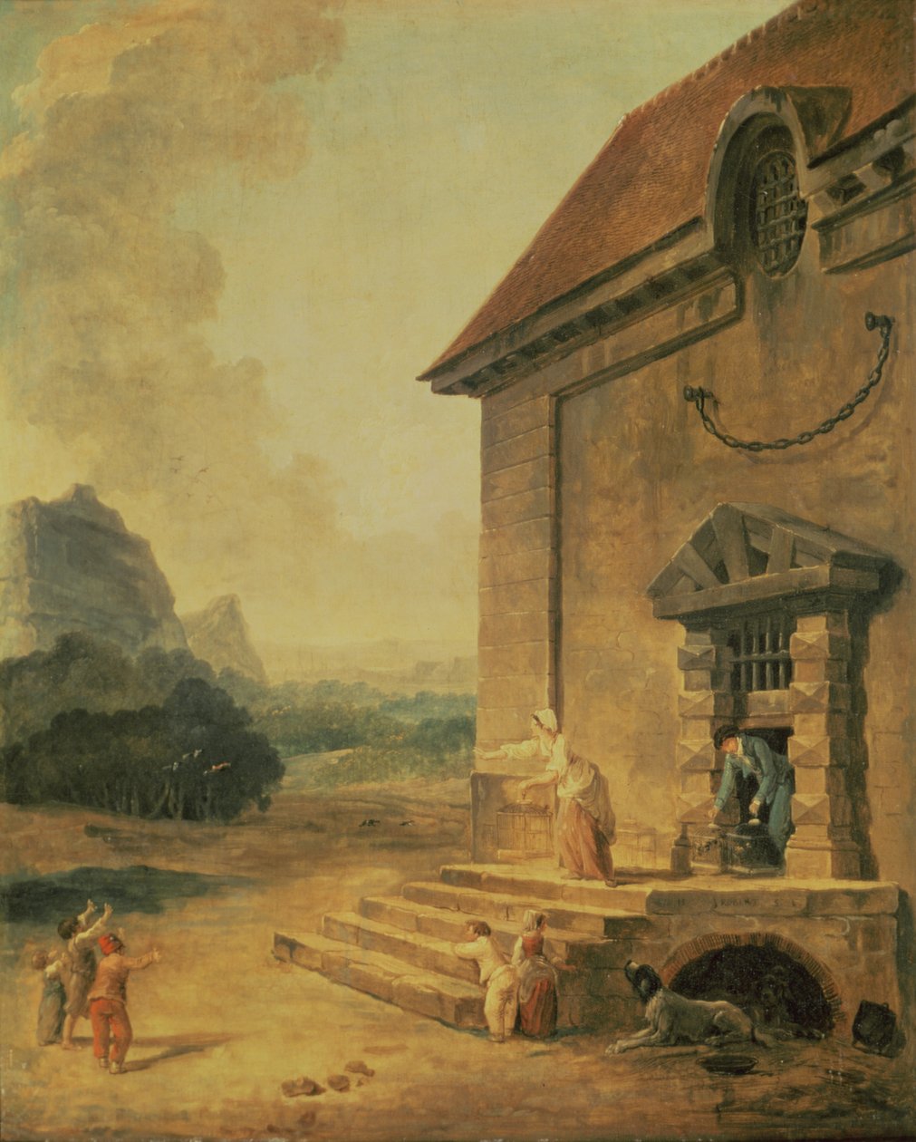 पक्षियों को मुक्त करना, 1794 द्वारा ह्यूबर्ट रॉबर्ट
