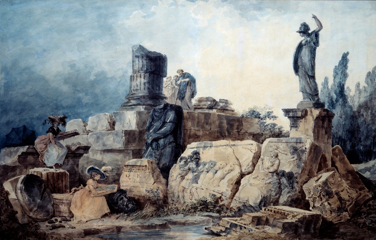कार्टूनिस्ट। ह्यूबर्ट रॉबर्ट के बाद ड्राइंग (1733-1808) द्वारा ह्यूबर्ट (बाद) रॉबर्ट