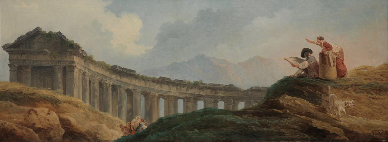 खंडहर में एक उपनिवेश द्वारा ह्यूबर्ट रॉबर्ट