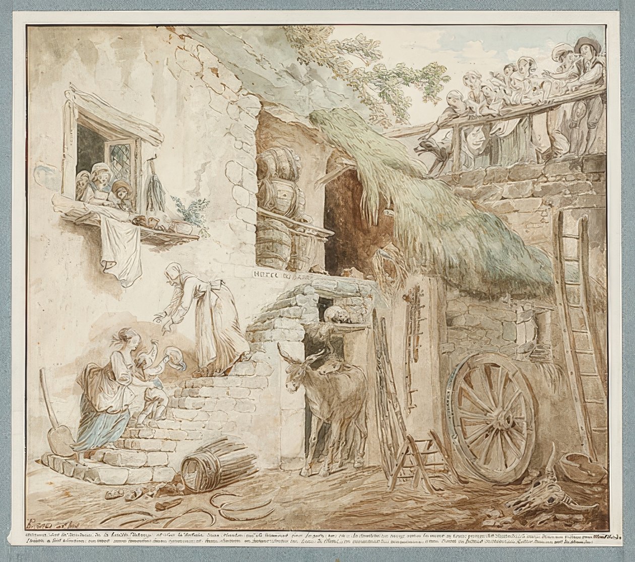 दू बैरी परिवार के पतन का रूपक। 1774-75 के आसपास द्वारा ह्यूबर्ट रॉबर्ट