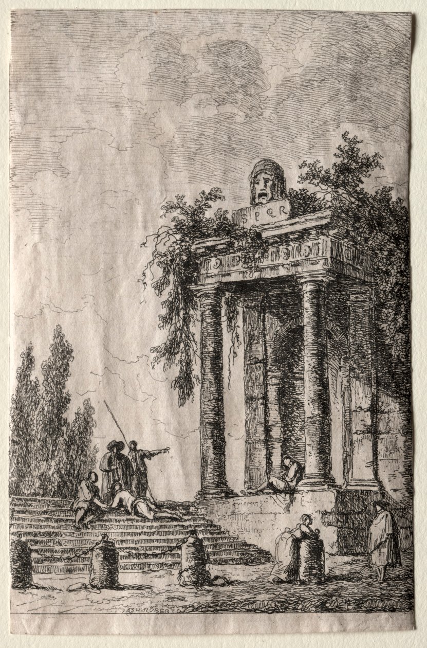 द इवनिंग ऑफ रोम: सीढ़ियाँ, 1763। द्वारा ह्यूबर्ट रॉबर्ट