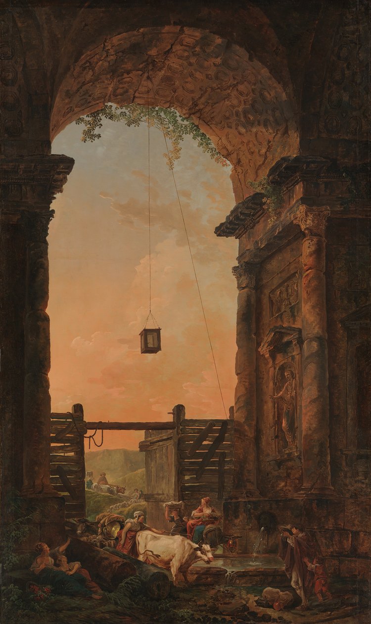 मवेशियों की वापसी, सीए। 1773-75। द्वारा ह्यूबर्ट रॉबर्ट