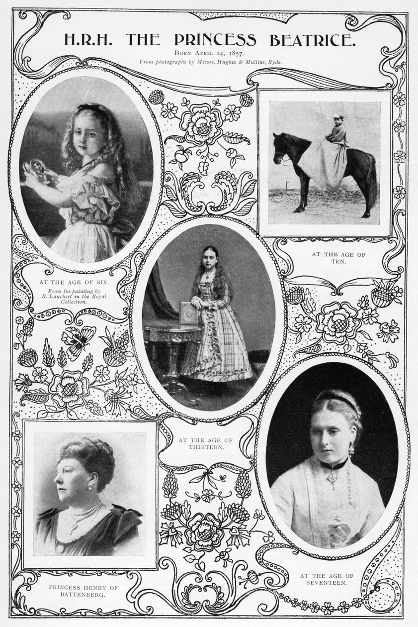प्रिंसेस बीट्राइस, रानी विक्टोरिया का सबसे छोटा बच्चा, 1901। द्वारा ह्यूजेस और मुलिंस