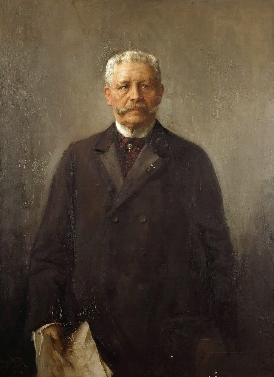 पॉल वॉन हिंडनबर्ग का पोर्ट्रेट 1847-1934, 1926। द्वारा ह्यूगो वोगेल