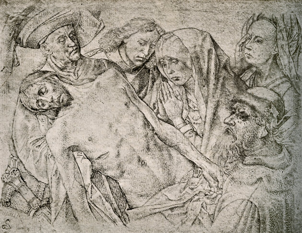 क्रॉस से जमाव के बाद ड्राइंग, c1460-1480, 1908। द्वारा ह्यूगो वैन डेर गोज़