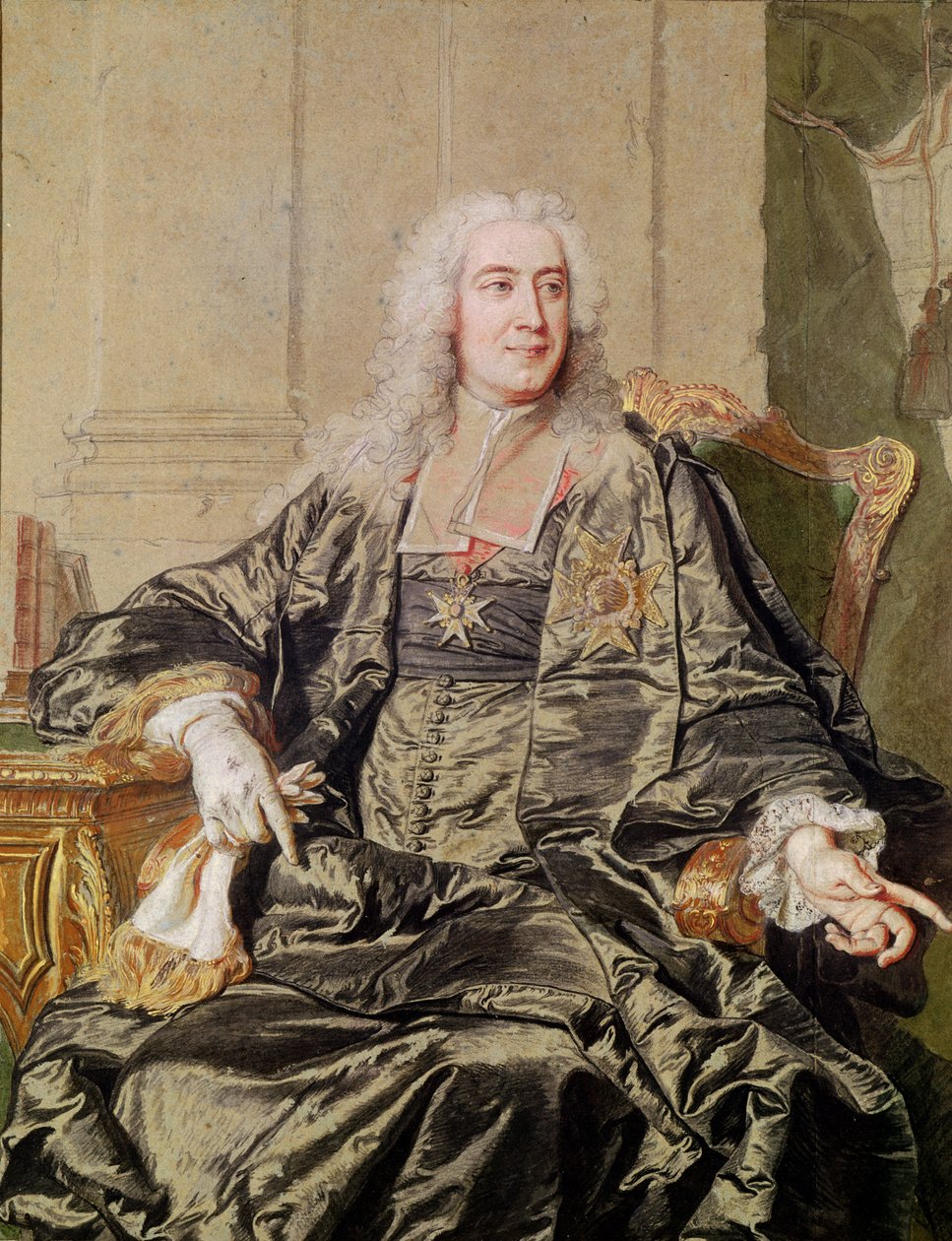 मार्क पियरे डी वोयर (1696-1764) आर्गेंसन की गणना (कागज पर पेन और स्याही और डब्ल्यूसी) द्वारा जलकुंभी फ्रेंकोइस रिगौड