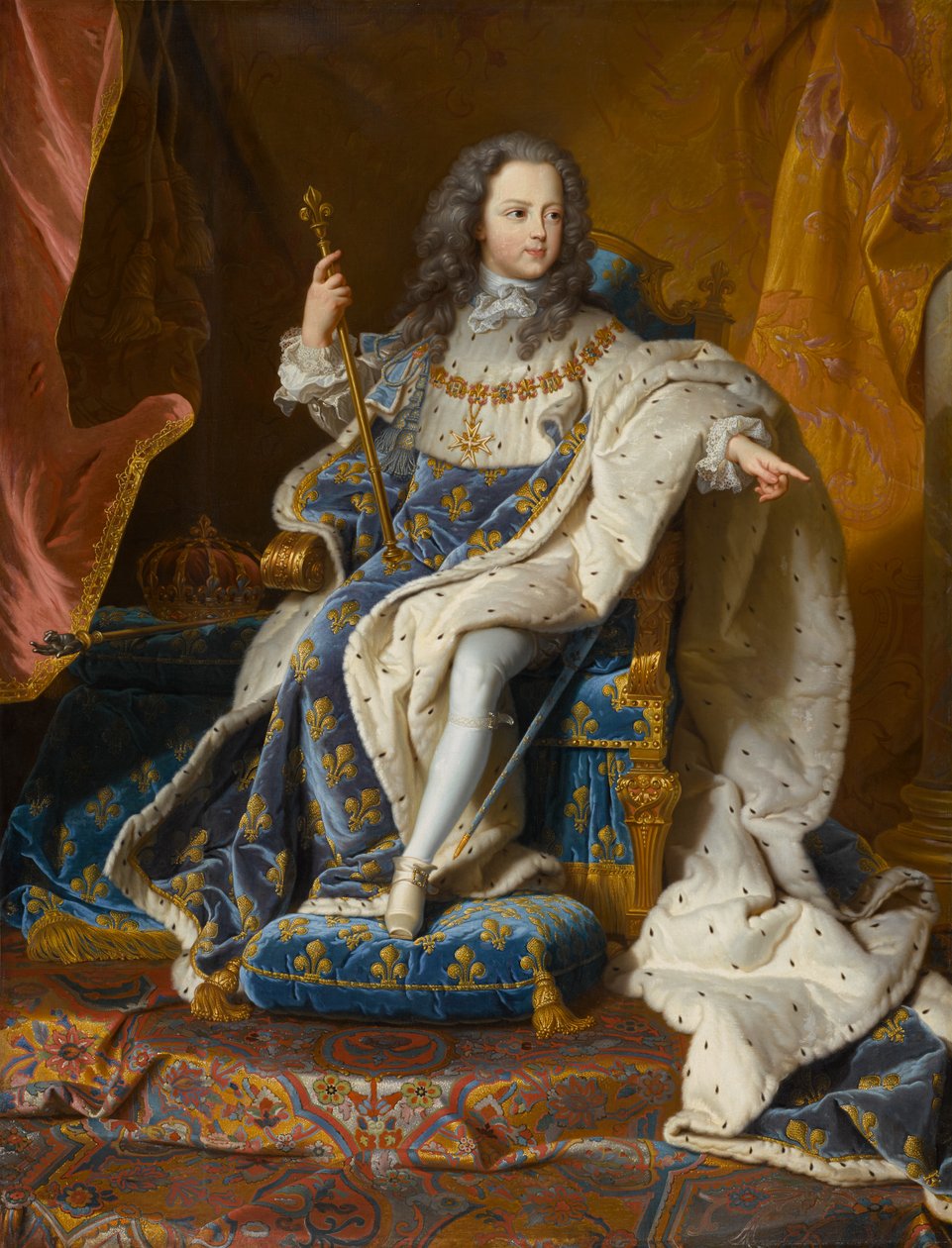 लुई XV (1710-1774), लगभग 1715-1717 (कैनवास पर तेल) द्वारा जलकुंभी फ्रेंकोइस रिगौड