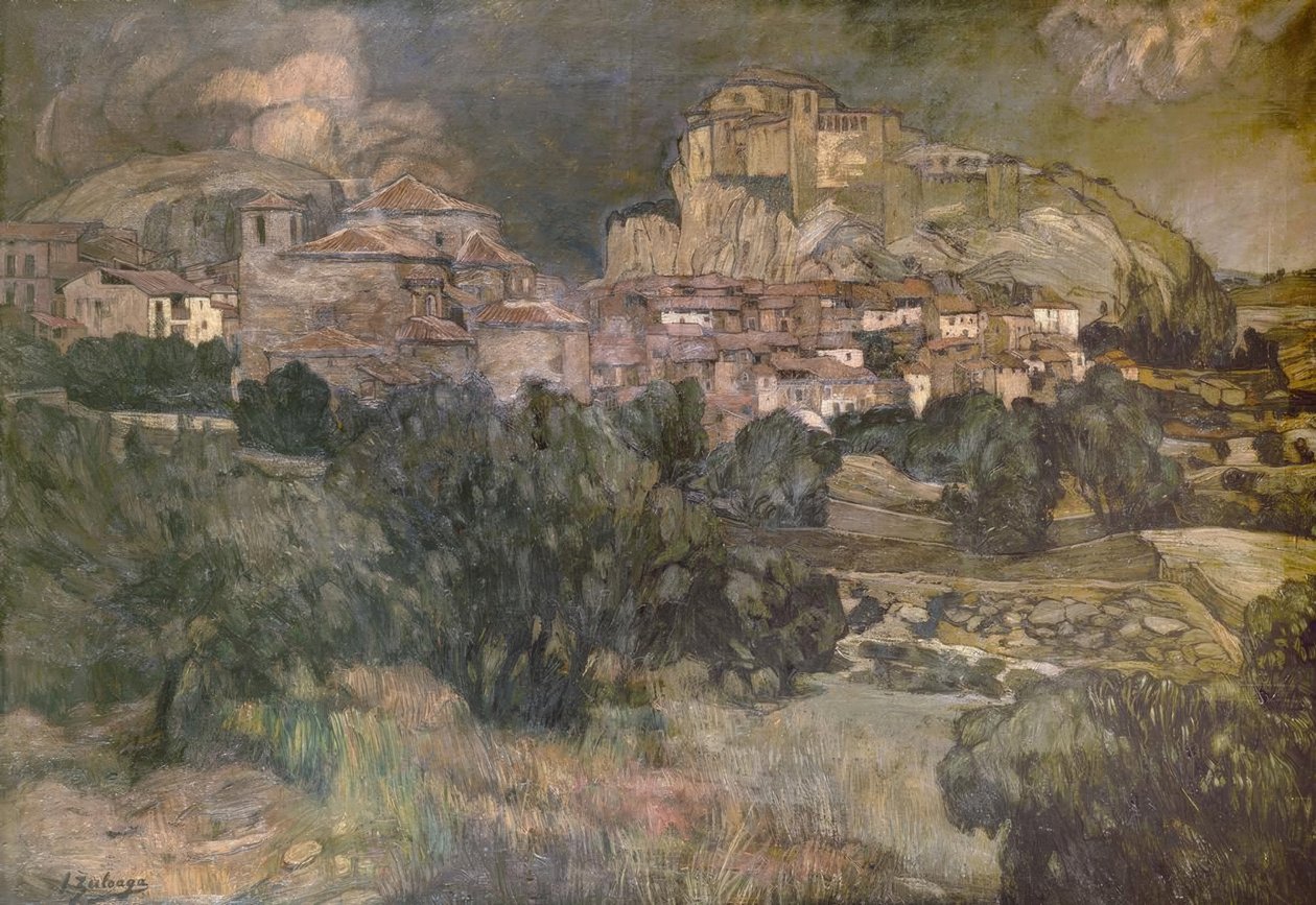 ALQUEZAR - OLEO - LIENZO - 139X199 CM द्वारा इग्नासिओ ज़ुल्ओगा वाई ज़बलेटा
