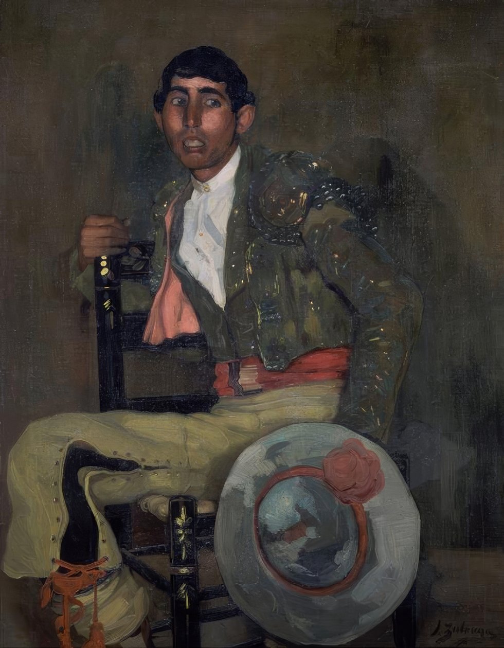 EL PICADOR - XX CENTURY - OLEO - FABRIC - 137X115 CM द्वारा इग्नासिओ ज़ुल्ओगा वाई ज़बलेटा
