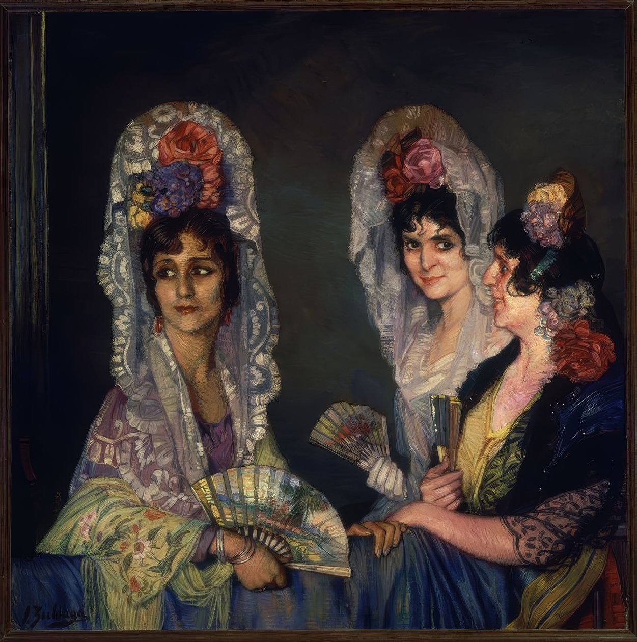 तीन MANOLAS - XX CENTURY - O - L - 109X110 CM द्वारा इग्नासिओ ज़ुल्ओगा वाई ज़बलेटा