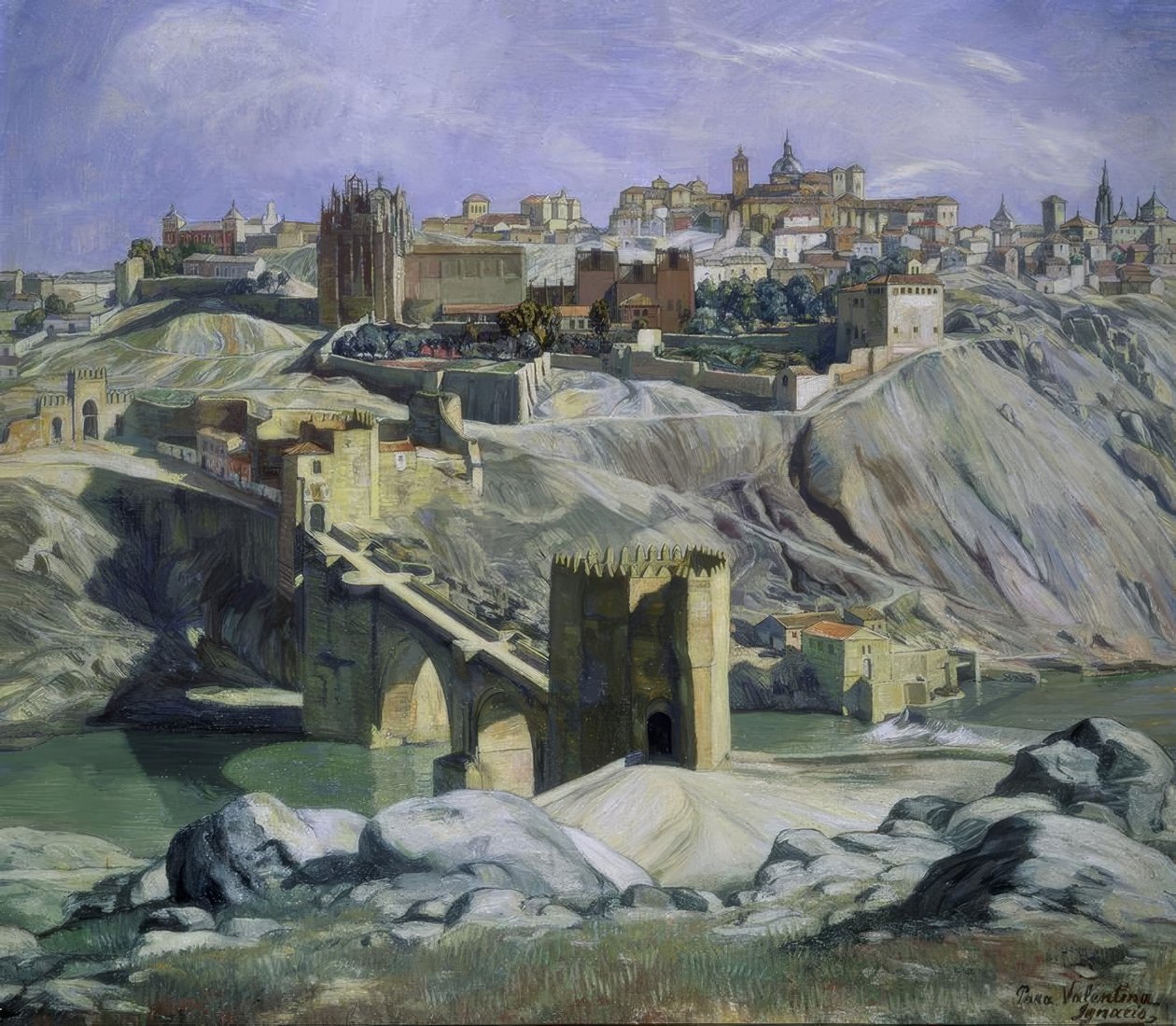 TOLEDO का क्लियर लैंडस्कैप - 1932 - O - L - 88X101 CM द्वारा इग्नासिओ ज़ुल्ओगा वाई ज़बलेटा