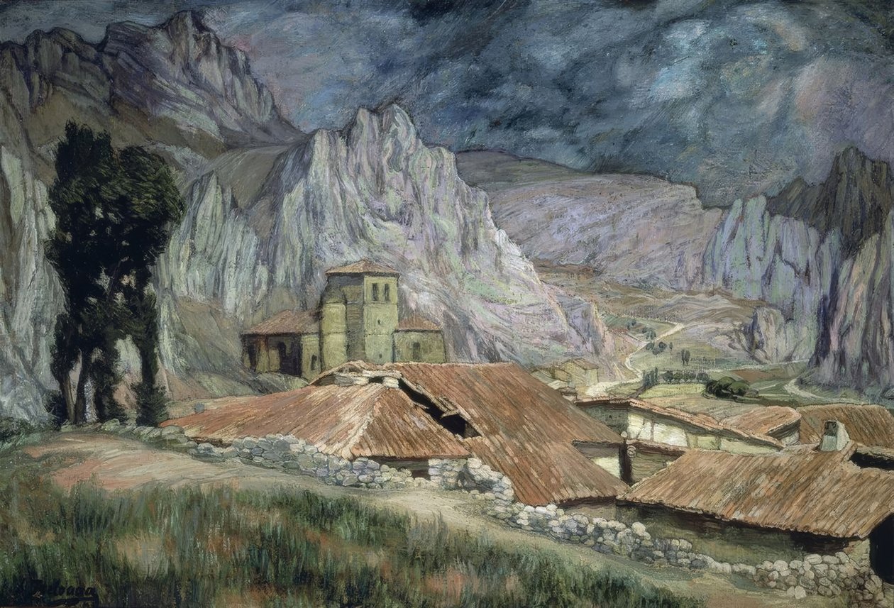 PANCORBO LANDSCAPE - 1917 - O - L - 90X130 CM द्वारा इग्नासिओ ज़ुल्ओगा वाई ज़बलेटा
