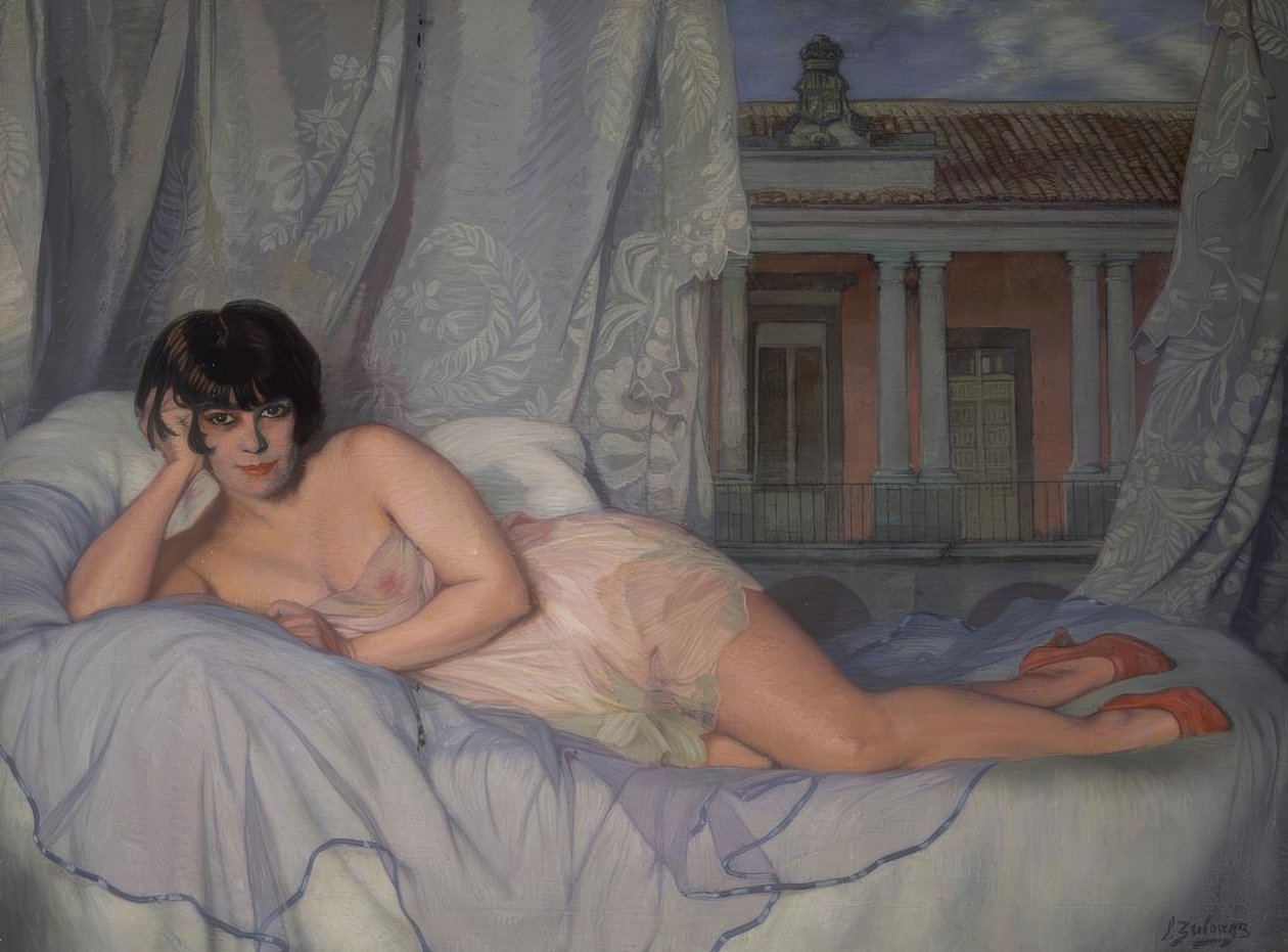 SEORA DE ESCARDO - 1927 - O - L - 124X163 CM द्वारा इग्नासिओ ज़ुल्ओगा वाई ज़बलेटा