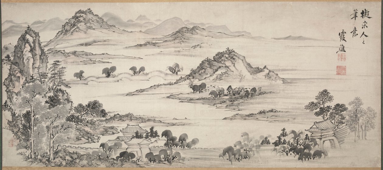 वेस्ट लेक का दृश्य, 1700 का दशक। द्वारा इके ताइगा