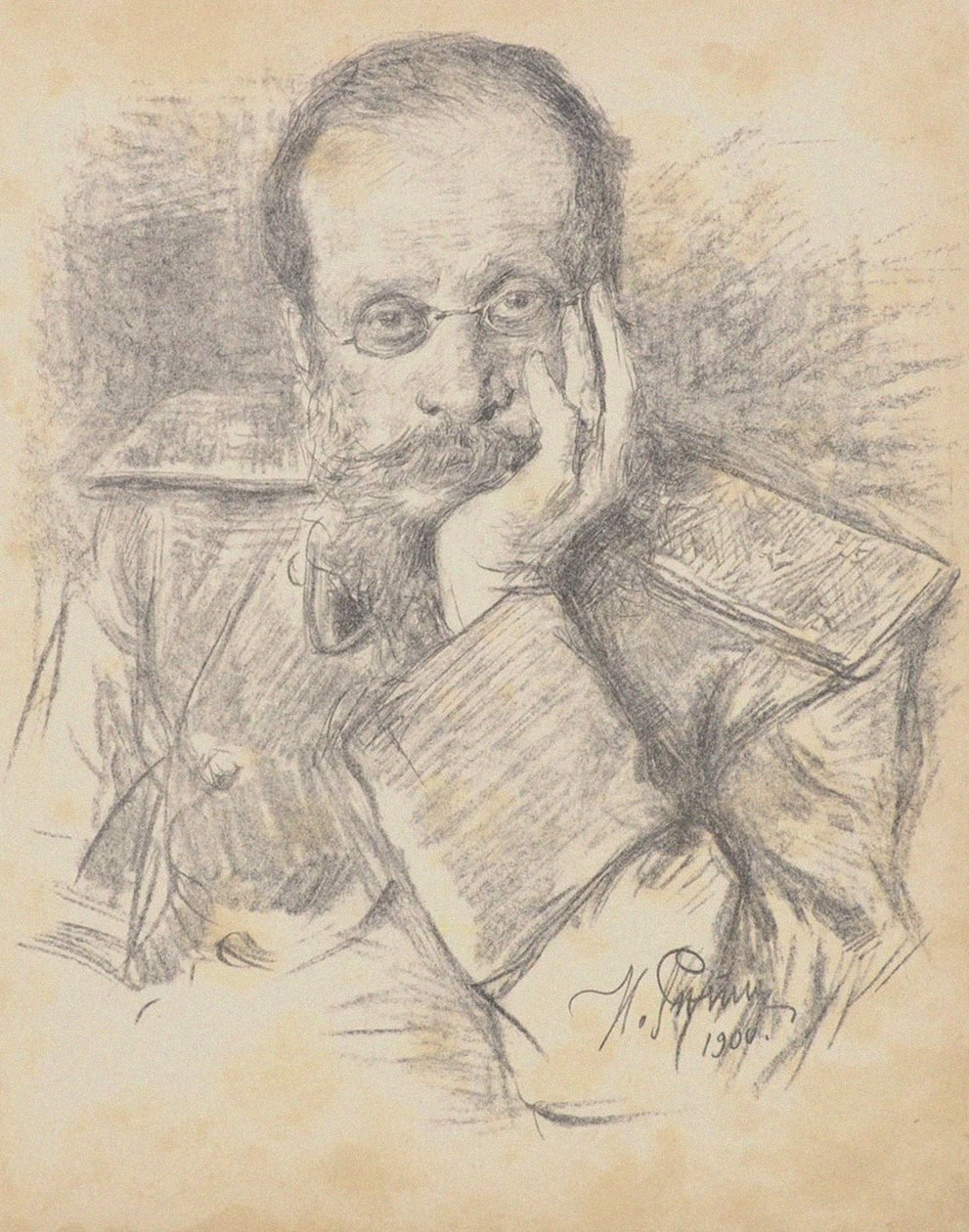 संगीतकार सेसर एंटोनोविच कुई 1835-1918, 1900 का चित्र। द्वारा इल्या एफिमोविच रेपिन