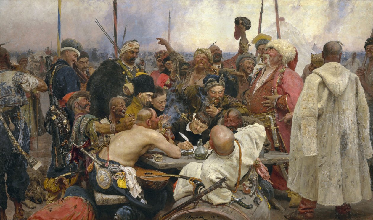 Zaporozhian Cossacks का उत्तर द्वारा इल्या एफिमोविच रेपिन