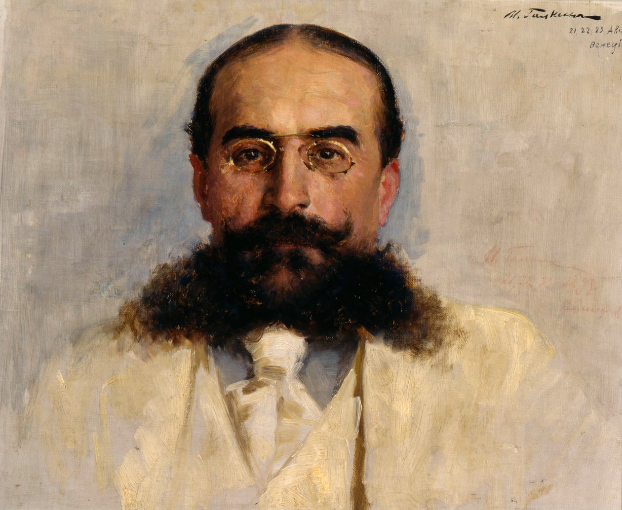 व्लादिमीर आई। नेमीरोविच-डैनचेंको का पोर्ट्रेट 1858-1943, 1899। द्वारा इल्या सविच गल्किन
