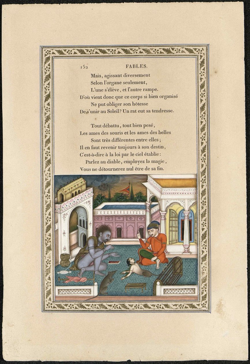 चूहा एक लड़की में बदल गया चूहा एक दासी में बदल गया, 1837-1839। द्वारा इमाम बख्श लाहौरी
