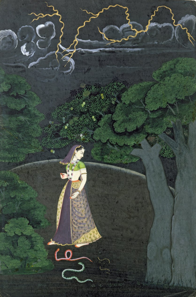 एक महिला कोशिश कर रही है, गुलेर, c.1760 द्वारा इंडियन स्कूल